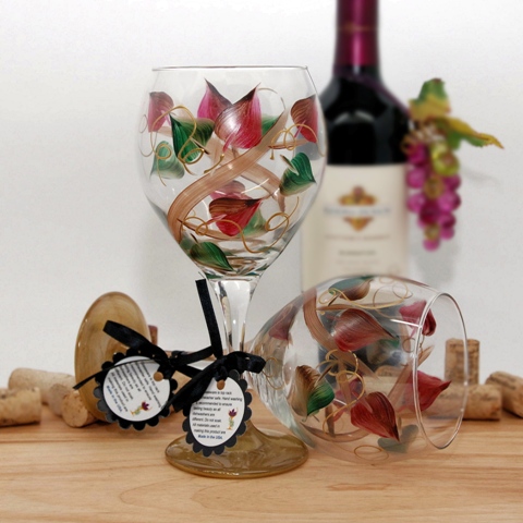 Avine Autumn Vines Wine Glass