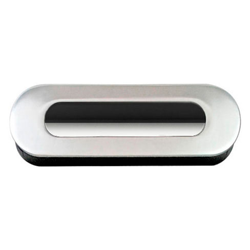15 Mm Oval Flush Pull, Polished Us32 - 629 Stainless Steel