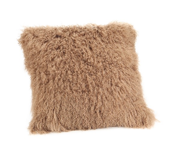 Xu-1005-24 Lamb Synthetic Fur Pillow- Large - Natural