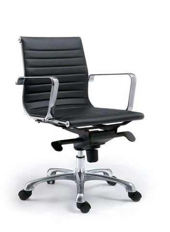Omega Office Chair, Low Back, Black, Set Of 2