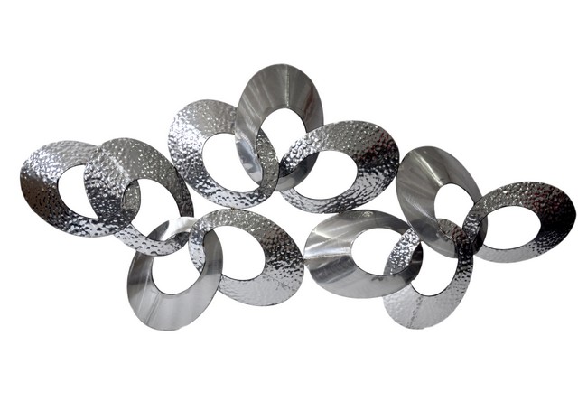 Looped Metal Wall Decor Large, Silver