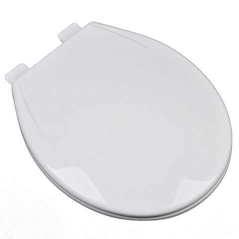 Slow Close Plastic Round Front Contemporary Design Toilet Seat, White