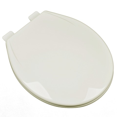 Slow Close Plastic Round Front Contemporary Design Toilet Seat, Linen & Biscuit