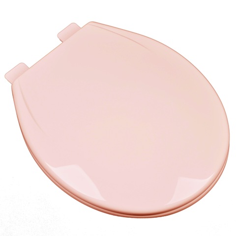 Slow Close Plastic Round Front Contemporary Design Toilet Seat, Venetian Pink