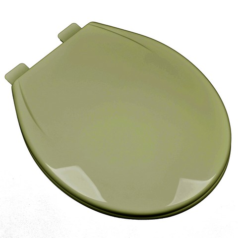 Slow Close Plastic Round Front Contemporary Design Toilet Seat, Avocado