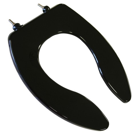 4f1e4ssc-90 Extra Heavy Duty Commercial Quality Elongated Toilet Seat, Black