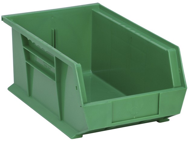 Quantum Storage QUS241GN Ultra Stack & Hang Bin- Green - 13.62 x 8.25 x 6 in.