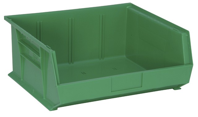 Quantum Storage QUS250GN Ultra Stack & Hang Bin- Green - 14.75 x 16.5 x 7 in.