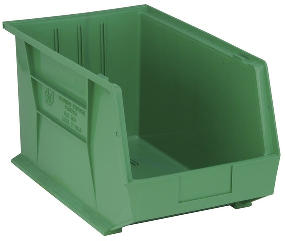 Quantum Storage QUS260GN Ultra Stack & Hang Bin- Green - 18 x 11 x 10 in.