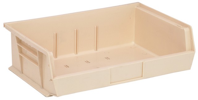 Quantum Storage QUS245IV Ultra Stack & Hang Bin- Ivory - 10.87 x 16.5 x 5 in.
