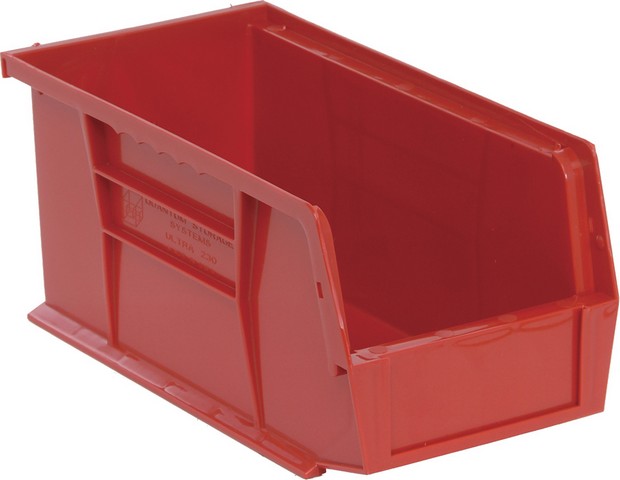 Quantum Storage QUS230RD Ultra Stack & Hang Bin- Red - 10.87 x 5.5 x 5 in.