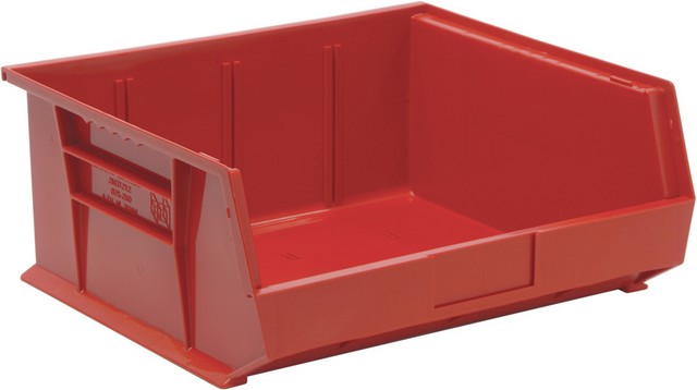 Quantum Storage  Ultra Stack & Hang Bin- Red - 14.75 x 16.5 x 7 in.