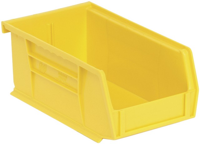 Quantum Storage QUS220YL Ultra Stack & Hang Bin, Yellow - 7.37 x 4.12 x 3 in.