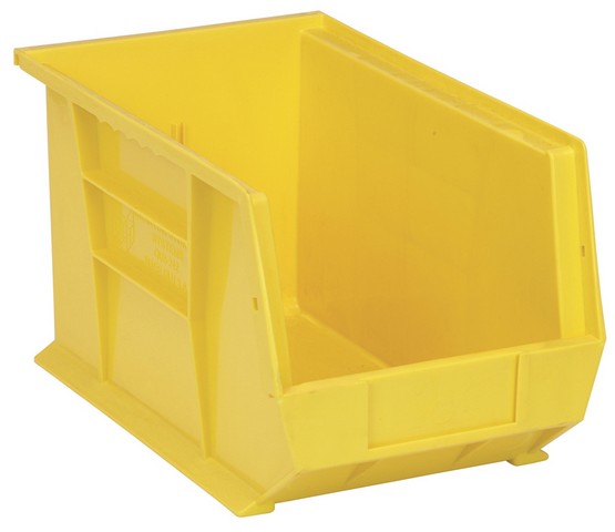 Quantum Storage QUS242YL Ultra Stack & Hang Bin- Yellow - 13.62 x 8.25 x 8 in.