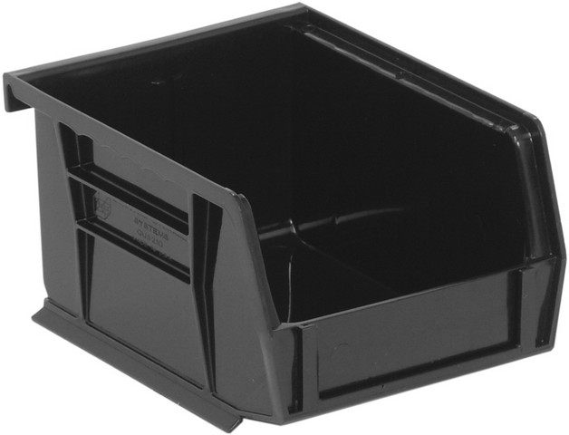 Quantum Storage QUS210BK Ultra Stack & Hang Bin- Black - 5.37 x 4.12 x 3 in.