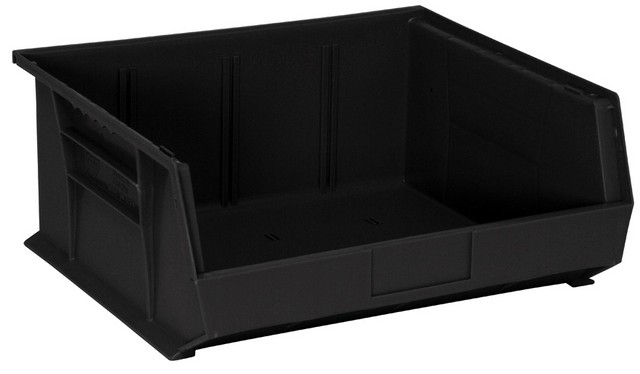 Quantum Storage QUS250BK Ultra Stack & Hang Bin- Black - 14.75 x 16.5 x 7 in.