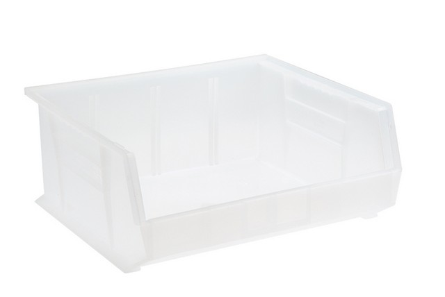 Quantum Storage QUS250CL Ultra Stack & Hang Bin- Clear - 14.75 x 16.5 x 7 in.