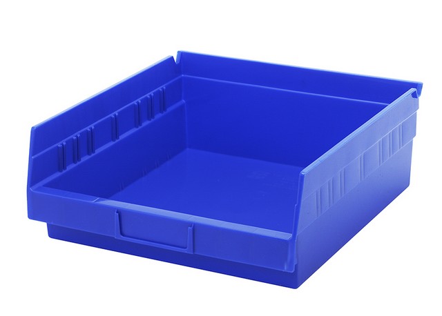Quantum Storage QSB109BL Economy 4 in. Shelf Bin- Blue - 11.62 x 11.12 x 4 in.