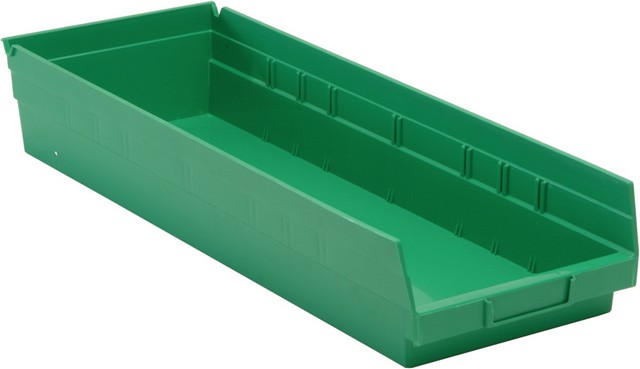 Quantum Storage QSB114GN Economy 4 in. Shelf Bin, Green - 23.62 x 8.37 x 4 in.