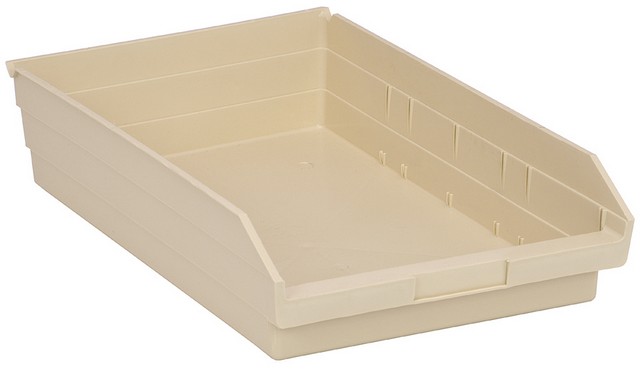 Quantum Storage QSB110IV Economy 4 in. Shelf Bin- Ivory - 17.87 x 11.12 x 4 in.