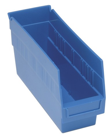 Quantum Storage QSB201BL Store-More 6 in. Shelf Bin- Blue - 11.62 x 4.12 x 6 in.