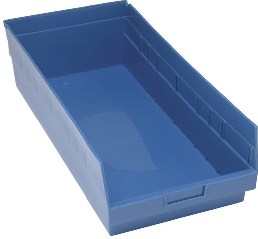 Quantum Storage QSB216BL Store-More 6 in. Shelf Bin- Blue - 23.62 x 11.12 x 6 in.