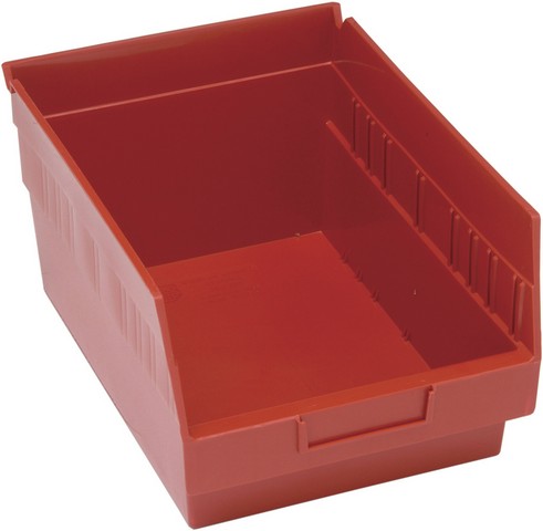 Quantum Storage Store-More 6 in. Shelf Bin- Red - 11.62 x 8.37 x 6 in.