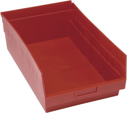 Quantum Storage QSB210RD Store-More 6 in. Shelf Bin- Red - 17.87 x 11.12 x 6 in.