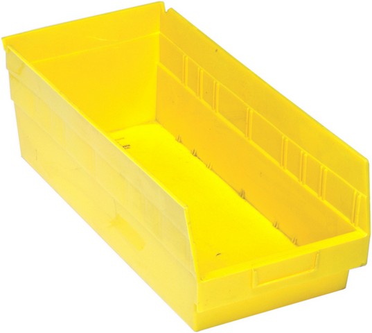Quantum Storage QSB208YL Store-More 6 in. Shelf Bin- Yellow - 17.87 x 8.37 x 6 in.