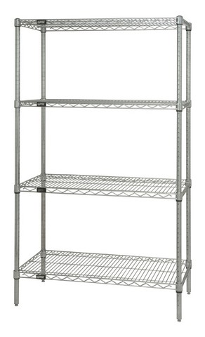 Quantum Storage  Wire 4-Shelf Starter Unit- 36 x 18 x 63 in.