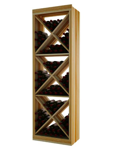 Wine Cellar Innovation Premium Redwood Designer Series Solid Diamond Cube, 6 Ft.