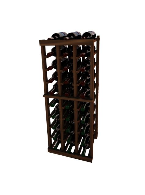 Wine Cellar Innovation Premium Redwood Vintner Series 3 Column Individual Rack, Dark Walnut Stain - 3 Ft.