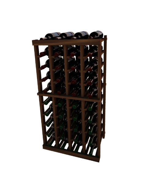 Wine Cellar Innovation Premium Redwood Vintner Series 4 Column Individual Rack, Dark Walnut Stain - 3 Ft.