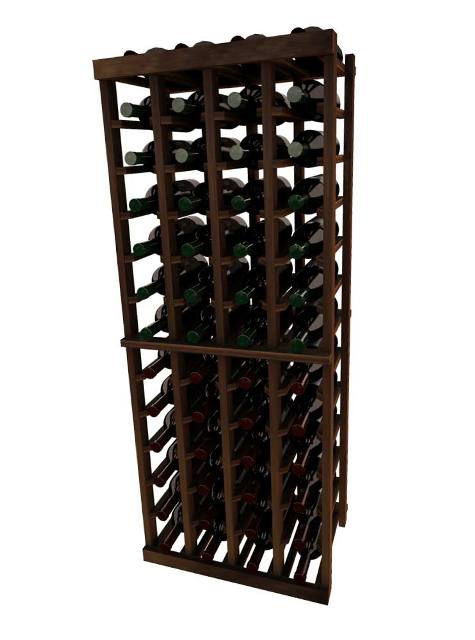 Wine Cellar Innovation Premium Redwood Vintner Series 4 Column Individual Rack, Dark Walnut Stain - 4 Ft.
