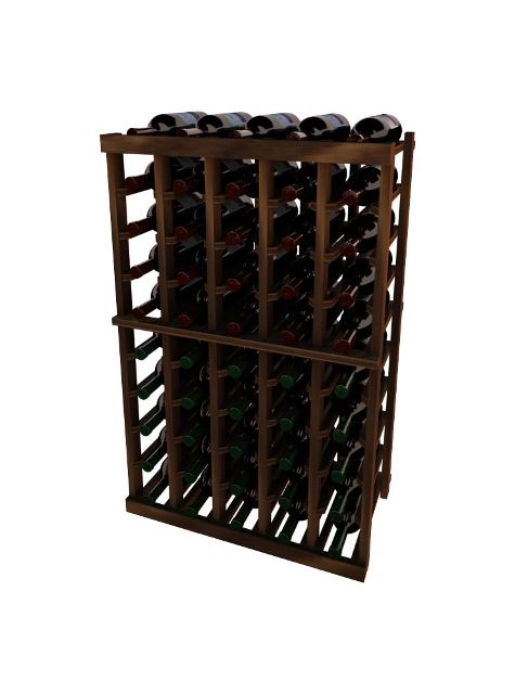 Wine Cellar Innovation Premium Redwood Vintner Series 5 Column Individual Rack, Dark Walnut Stain - 3 Ft.