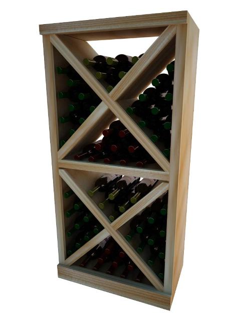 Wine Cellar Innovation Premium Redwood Vintner Series Solid Diamond Cube, 4 Ft.