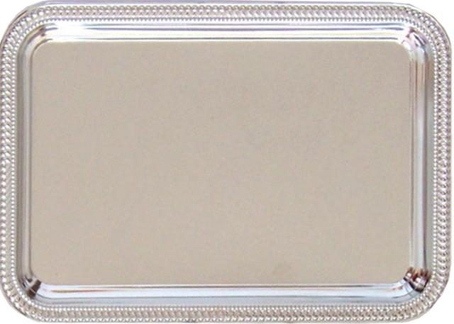 Nua Collection 58152 Oval Shape Nickel Tray 8.75 X 12 In.