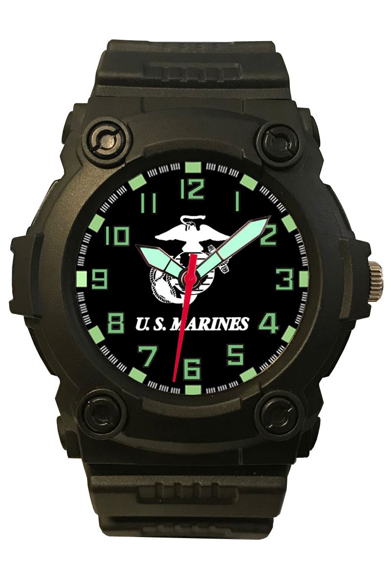 24a Aquaforce Combat Black Strap Analog Watch With Black Dial