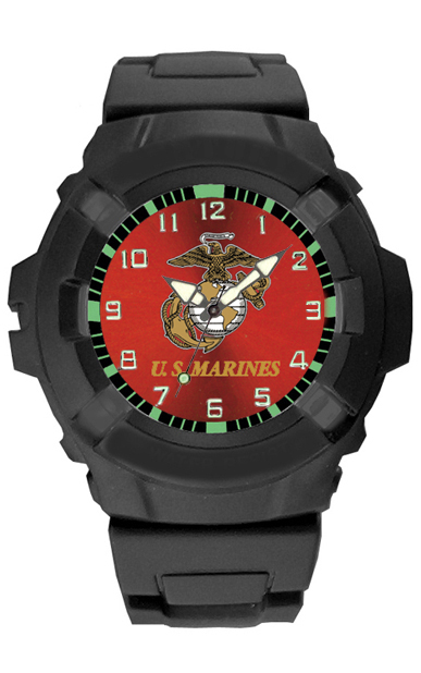 24ar Aquaforce Combat Black Strap Analog Watch With Red Dial