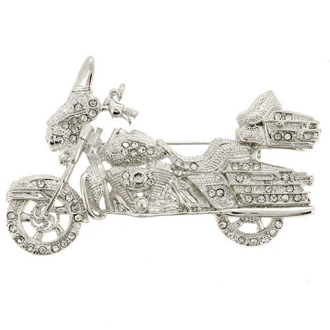 Fantasyard 1001433 Crystal Motorcycle Sports Pin Brooch