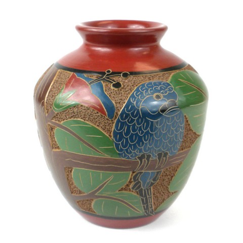 Tall Vase - Parrot, 6 In.