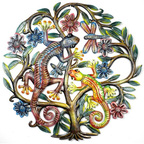 Painted Gecko Tree Of Life, 24 In.