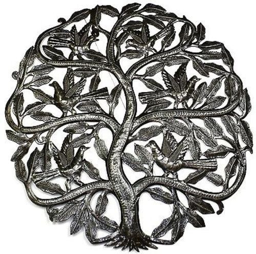Tree Of Life Birds Ready To Fly Metal Wall Art Diameter, 24 In.