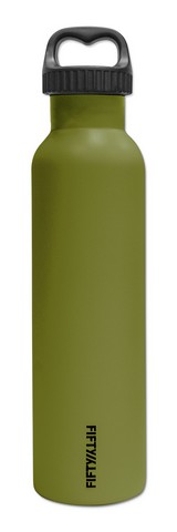 Fifty-fifty V25003ol0 Olive Green Vacuum-insulated Bottle- 25oz -pack Of 4