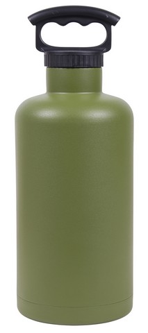 Fifty-fifty V65001ol0 Olive Green Vacuum-insulated Tank Growler- 64oz -pack Of 2