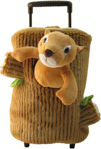 3168 Squirrel Plush Rolling Backpack