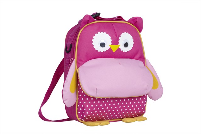 15904 Playful Pink Owl Lunch Bag Backpack