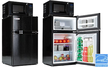 All Refrigerator & Microwave Combo Appliance, Black - 3.1 Cu Ft.