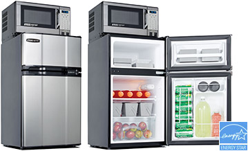 All Refrigerator & Microwave Combo Appliance, Stainless Steel - 3.1 Cu Ft.