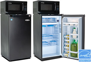 Microfridge Refrigerator & Microwave Combo Appliance, Black - 3.2 Cu Ft.